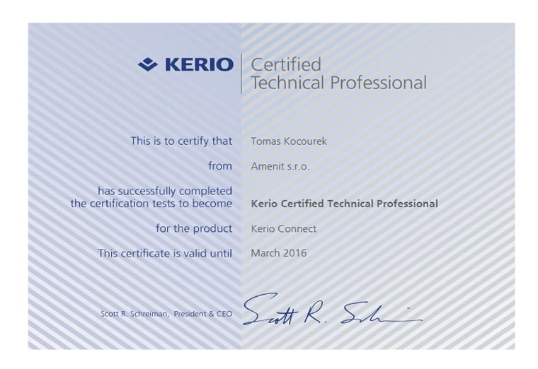 Kerio Connect Certified Technical Professional 2014