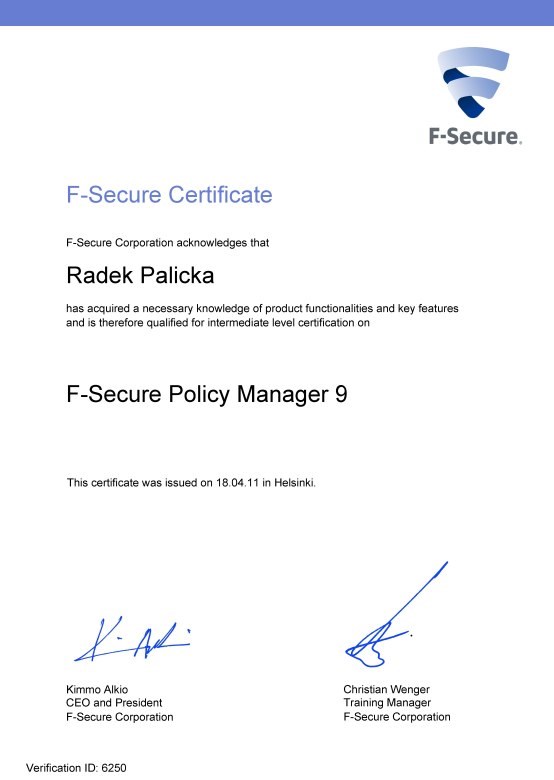 F-Secure Policy Manager 2011