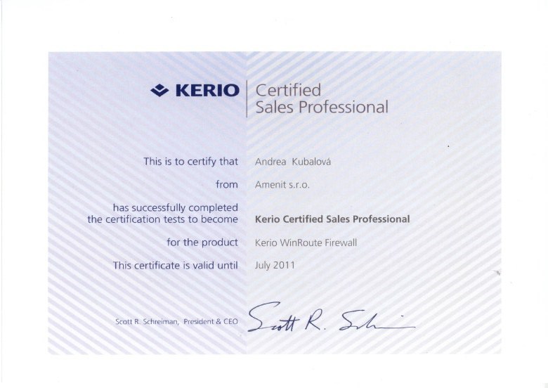 Kerio Certified Sales Professional 2010