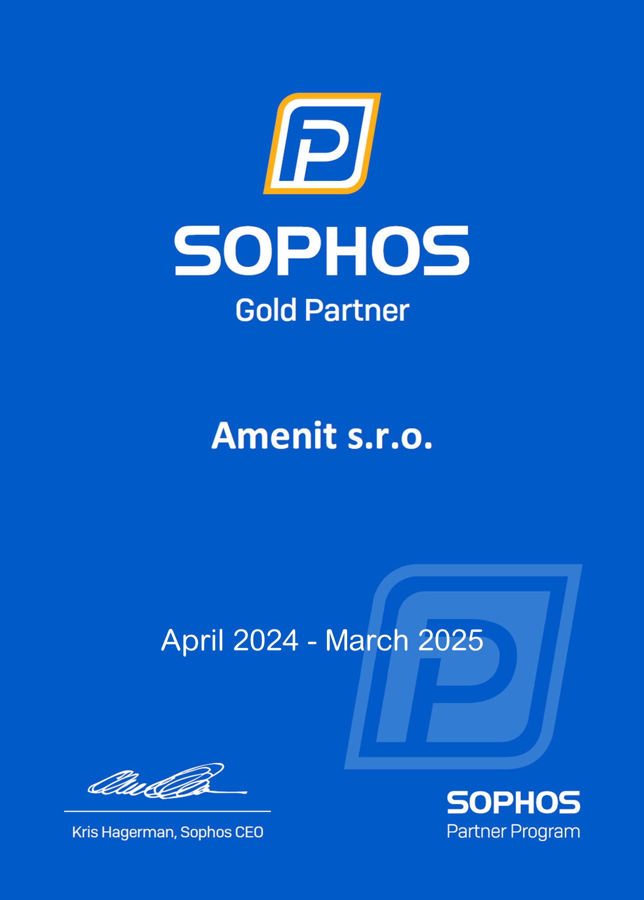 SOPHOS Gold Partner  2024/2025