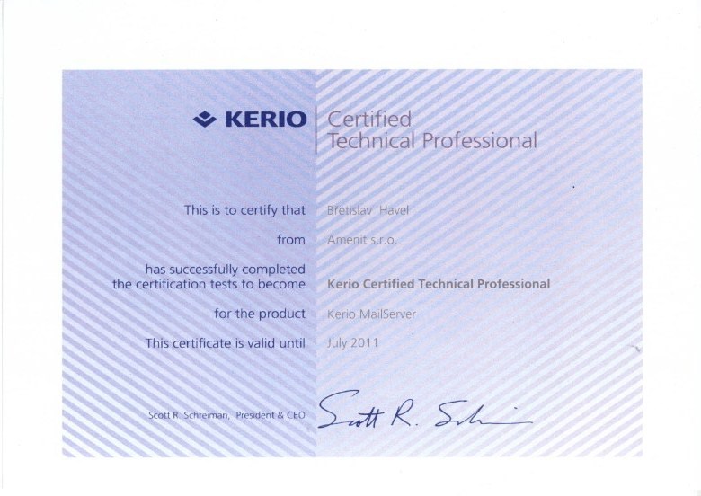Kerio Certified Technical Professional 2010