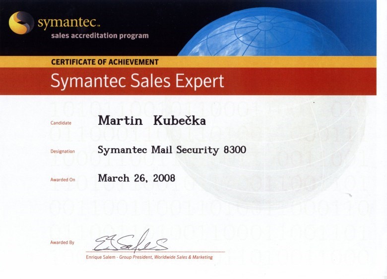 Symantec Sales Expert Mail Security 8300
