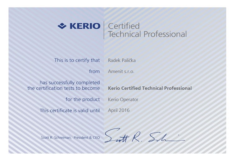 Kerio Operator Certified Technical Professional 2014