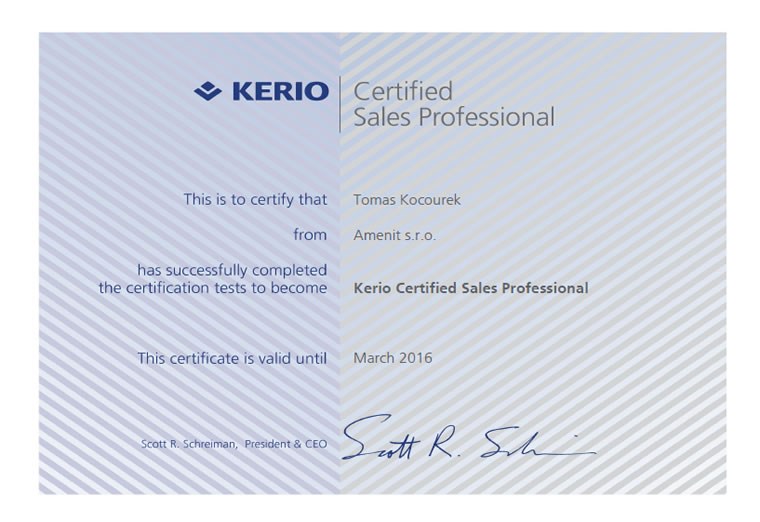 Kerio Certified Sales Professional 2014