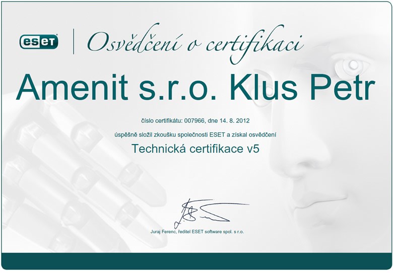 ESET Technická certifikace 2012